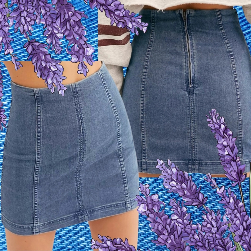 Free People Denim Skirt